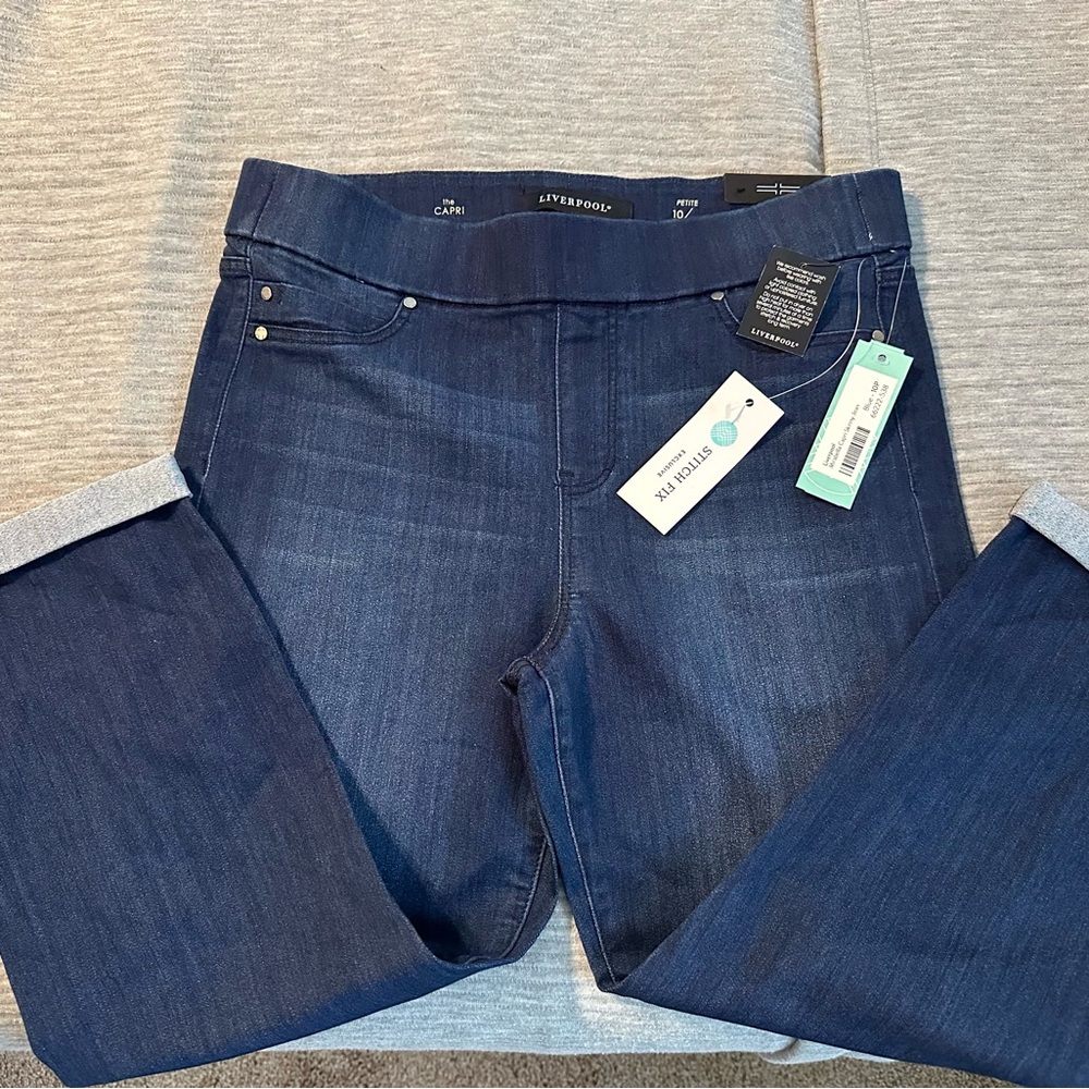 Liverpool Dark Indigo Ankle Jeans